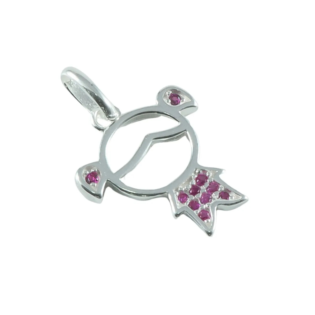 Pingente Menina com Zircônia Prata 925
